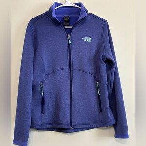 The North Face Agave Full Zip Fleece Jacket-Purple and Mint-Women’s Large